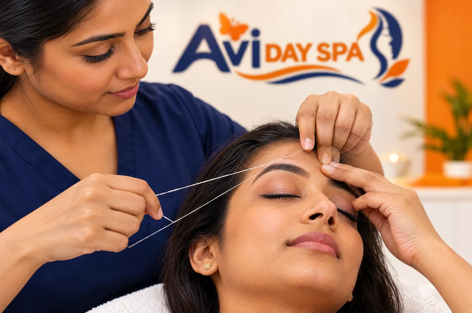 Threading at AVI Day Spa